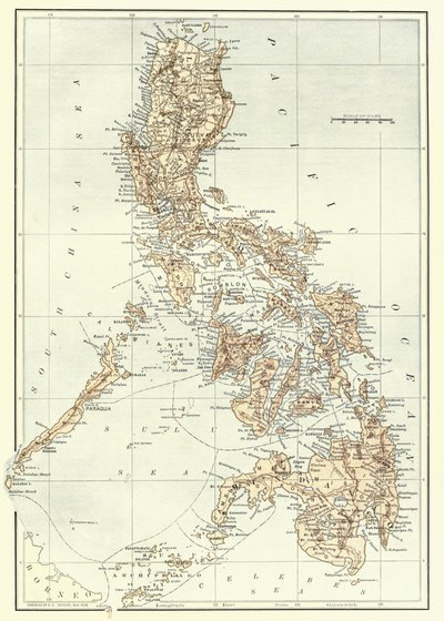 Mappa delle Filippine alla fine del XIX secolo da Unknown